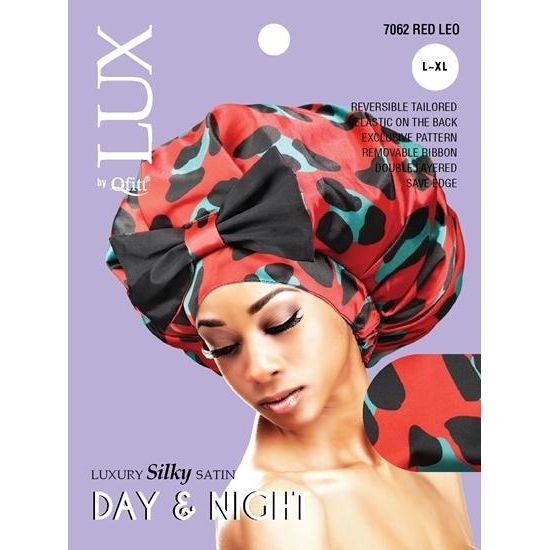 Mill's Beauty Supply LUX by QFitt Luxury Silky Satin Day & Night Bonnet, 1 pc Head Wrap