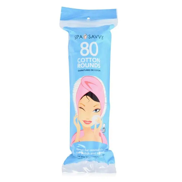 Mill's Beauty Supply SpaSavvy Cotton Rounds, 80 ct Facial Cleanser