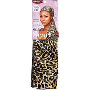 Mill's Beauty Supply RED Satin Wrap Scarf - Leopard Hair Accessories