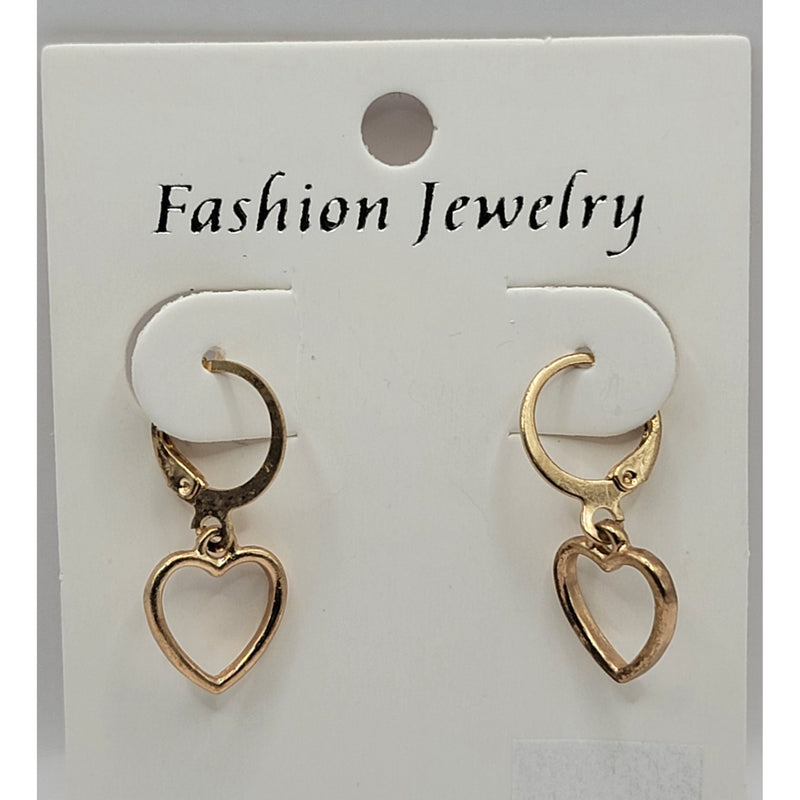 Mill's Beauty Supply Fashion Jewelry Earrings - Gold Hollow Heart2 Body Jewelry