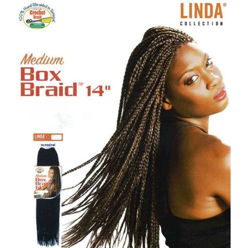 Mill's Beauty Supply Linda Collection - Medium Box Braids, 14 in Crochet