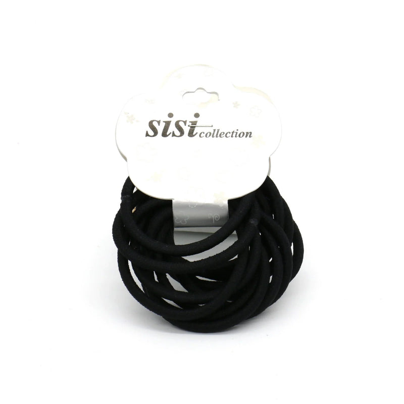 Mill's Beauty Supply Sisi Thick Black Elastic Hair Ties Hair Bands