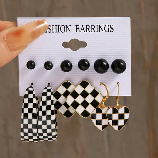 Mill's Beauty Supply Fashion Jewelry Earrings - Blk/Wht Body Jewelry