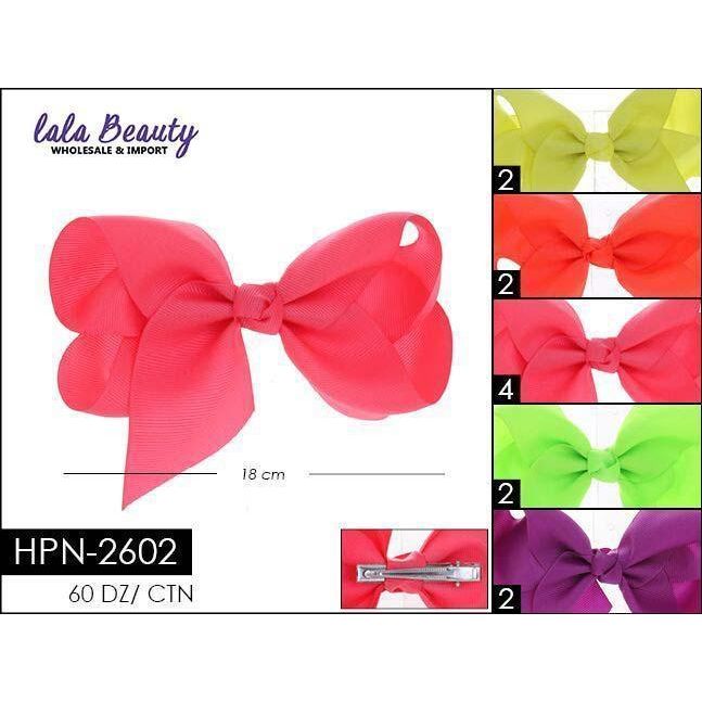 Mill's Beauty Supply Large Hair Bow-Neon Mix Hair Accessories