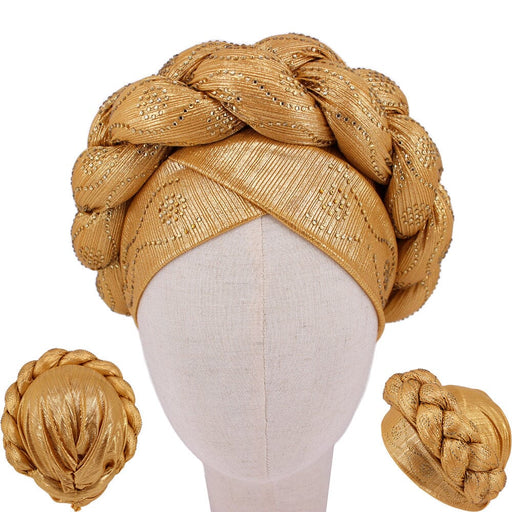 Mill's Beauty Supply Fashion Brand - Rhinestone Head Wrap/ Turban Head Wrap