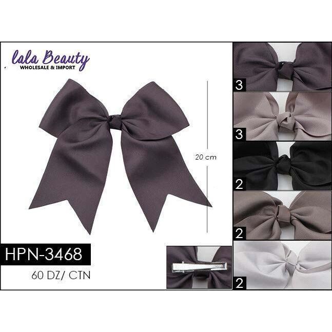 Mill's Beauty Supply Large Cheer Bow-Gray Mix Hair Accessories
