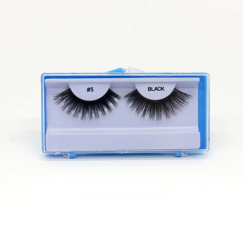 Mill's Beauty Supply Blue Case - Human Hair Eyelash - #5 False Eyelashes