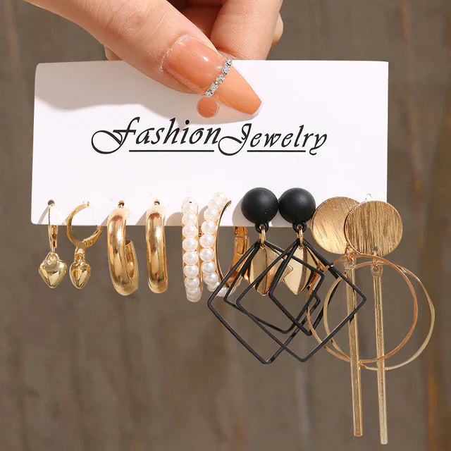 Mill's Beauty Supply Fashion Earrings - Gold w/ Dangles Body Jewelry