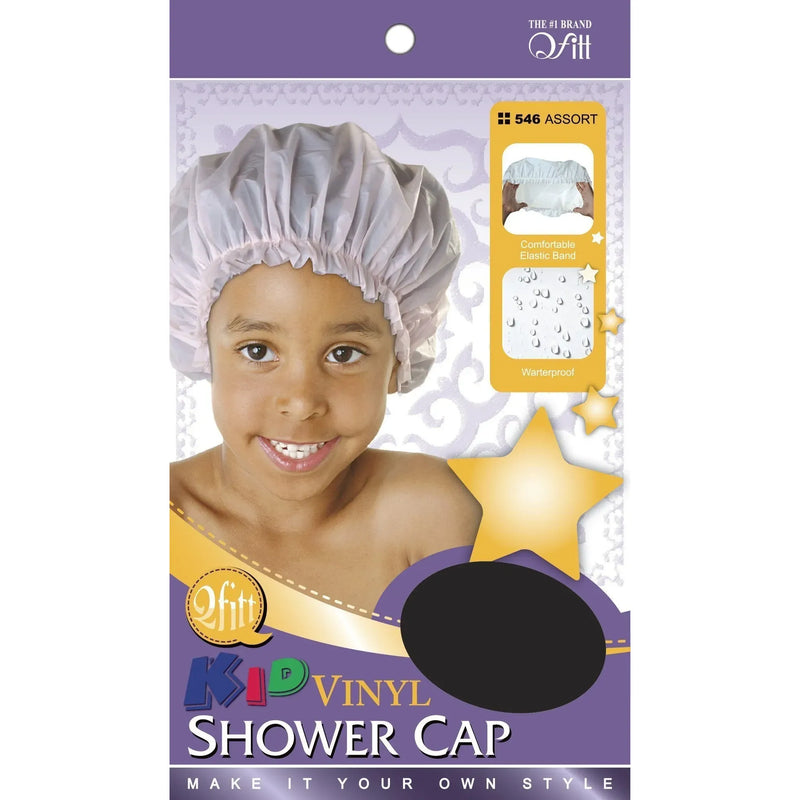 Mill's Beauty Supply Qfitt Kid Vinyl Shower Cap, 1 ea Hair Accessories