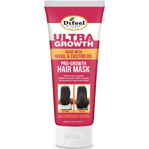 Mill's Beauty Supply Difeel Ultra Pro-Growth Hair Mask Basil/ Castor Oil 8 oz Hair Masque