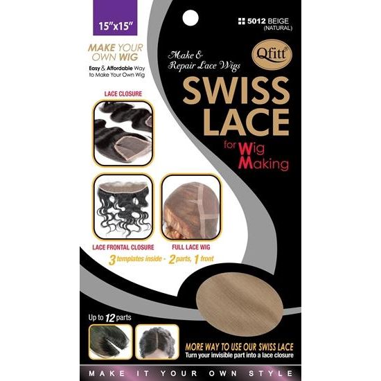 Mill's Beauty Supply Qfitt Swiss Lace - 15" X 15" Wig Lace