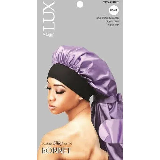 Mill's Beauty Supply Lux by Qfitt Silky Satin Braid Bonnet Hair Accessory