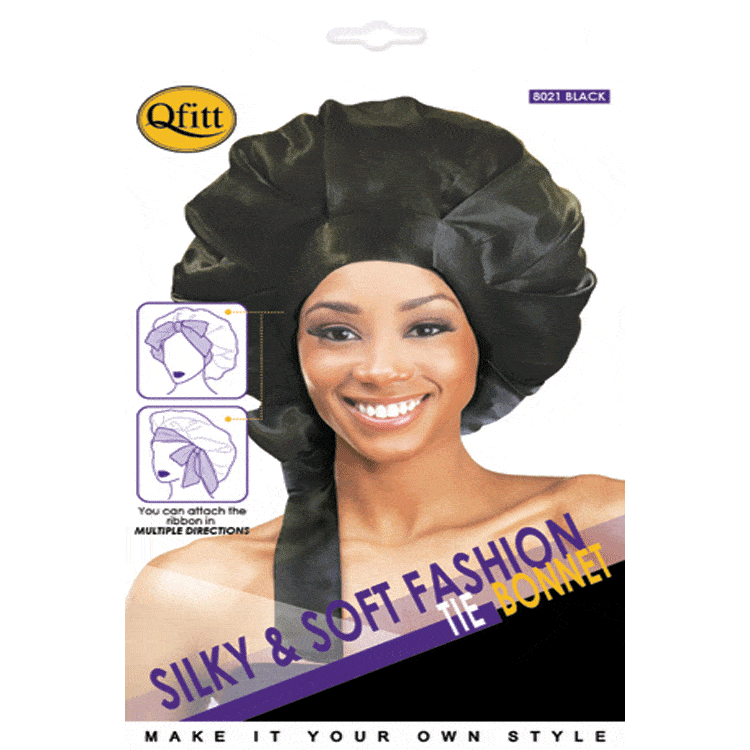 Mill's Beauty Supply QFitt Silky & Soft Fashion Tie Bonnet Hair Durag