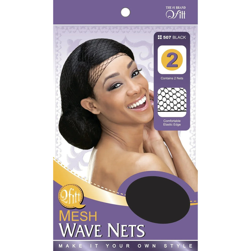 Mill's Beauty Supply Qfitt Mesh Wave Nets - 2pk Hair Nets
