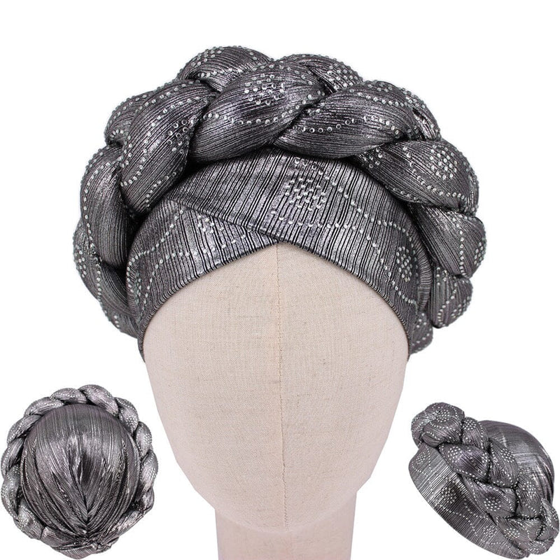 Mill's Beauty Supply Fashion Brand - Rhinestone Head Wrap/ Turban Head Wrap