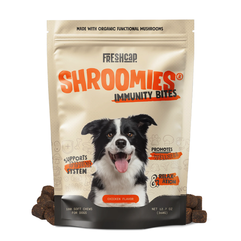 FreshCap Mushrooms Organic Mushroom Complex for Dogs Pet Treats