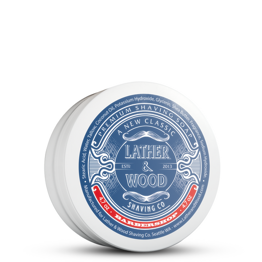 Lather & Wood Shaving Co Luxury Shaving Soap - Barbershop Men Grooming, Health