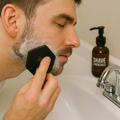 Shave Essentials Silicone Face Scrubber Shower Sponges, Brushes & Scrubs Dark Gray