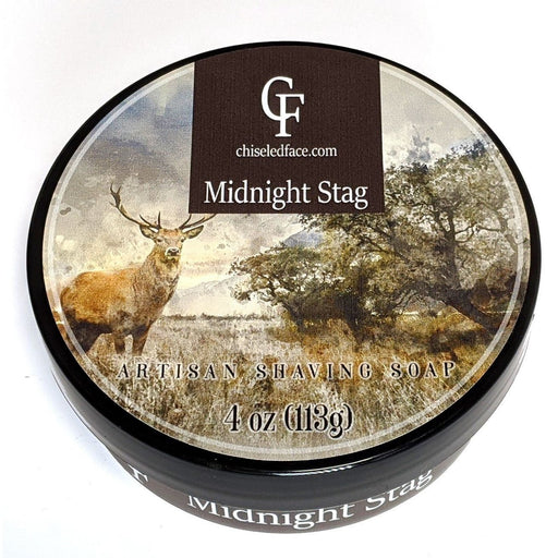 Chiseled Face Silk Tallow Shave Soap - Midnight Stag Shaving Soap