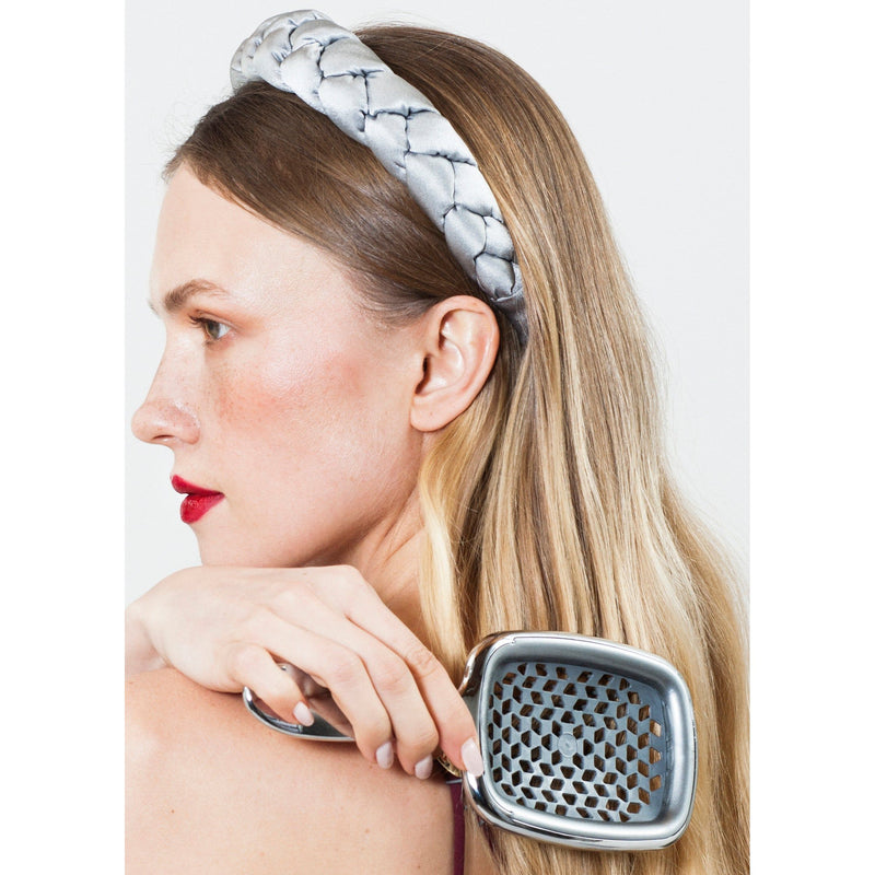 KOH-I-NOOR Beauty USA Janeke Superbrush with Soft Tips – Honeycomb Detangling Brush (Chrome & Gold) Hair Brush Wheat Chrome,Gold