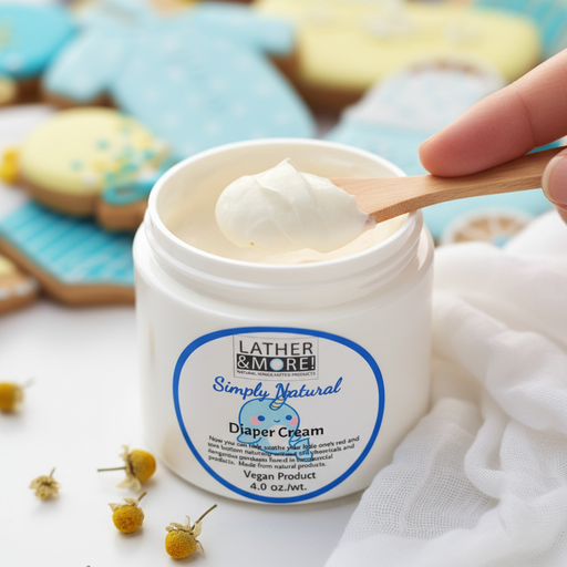 Lather and More! Simply Natural Diaper Cream creams Lavender