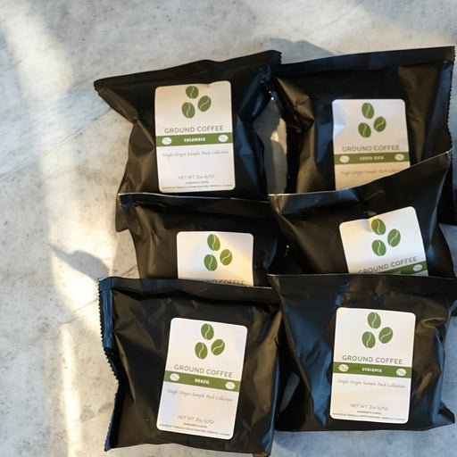 Rising For People Coffee Co. Single Origin Favorites Sample Pack: Brazil, Colombia, Costa Rica, Ethiopia, Honduras, Tanzania Coffee
