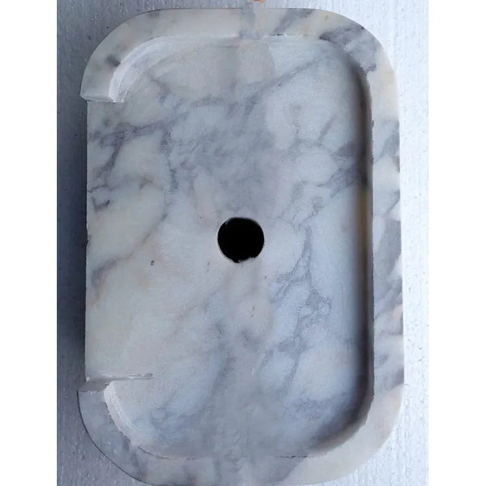 Calacatta Viola Marble Rectangular Wall-mount Bathroom Sink (W)12" (W)18" (H)7"