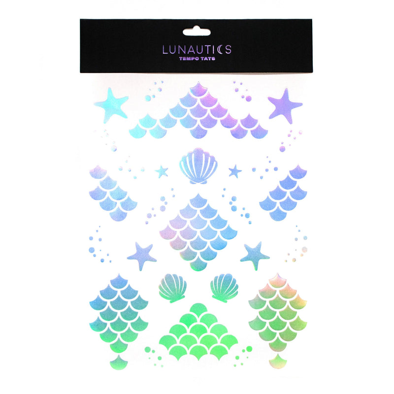 Lunautics Siren Song - Holographic Mermaid Temporary Tattoo Temporary Tattoo
