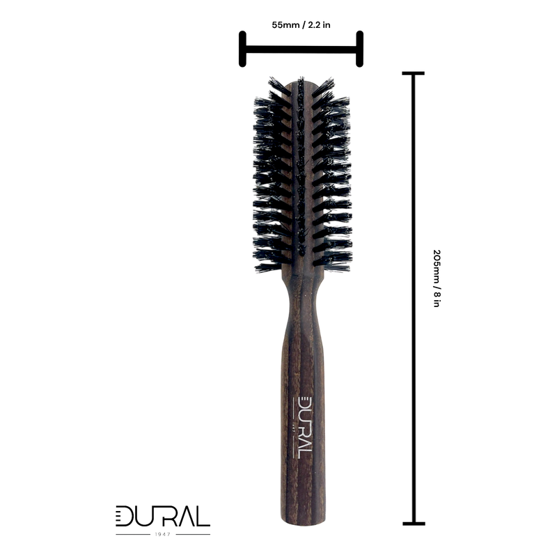 Dural Dural Thermo Ash Wood 10 rows round hair brush with boar bristles Hair Brush