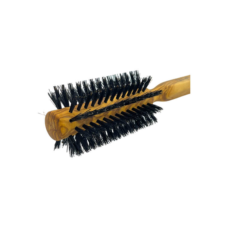 Dural Dural Olive wood round hair brush with boar bristles - 10 rows Hair Brush