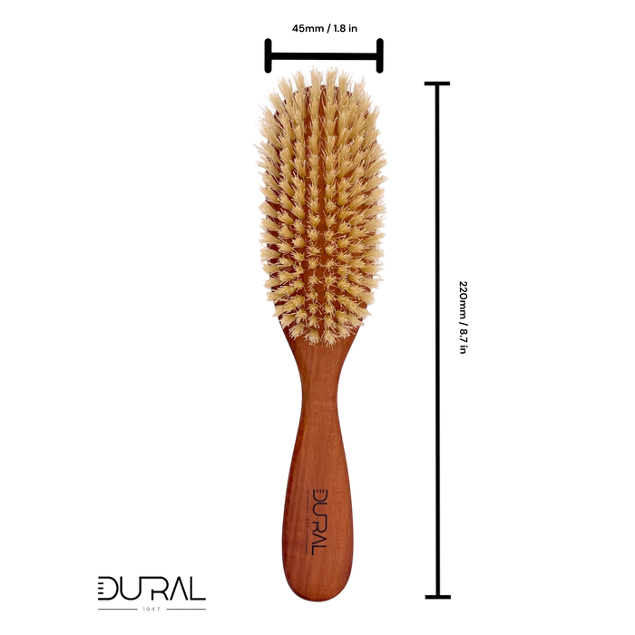 Dural Pear Wood big oval hair brush with natural bristles