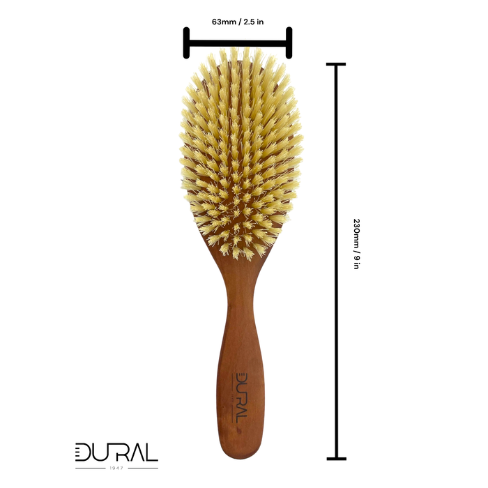 Dural Pear Wood hair brush with light natural bristles - 10 rows