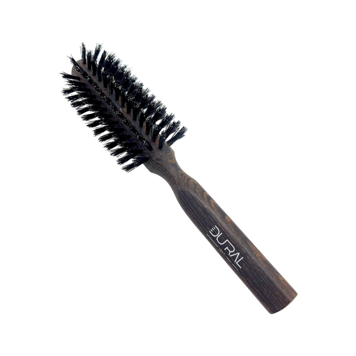 Dural Thermo ash wood half round hair brush with boar bristles - 8 rows