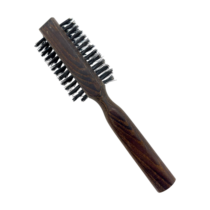 Dural Thermo ash wood half round hair brush with boar bristles - 8 rows