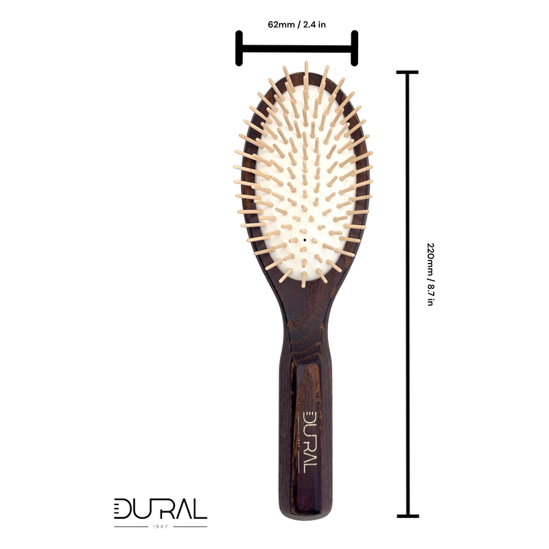 Dural Dural Thermo-wood rubber cushion hair brush with wooden pins Hair Brush