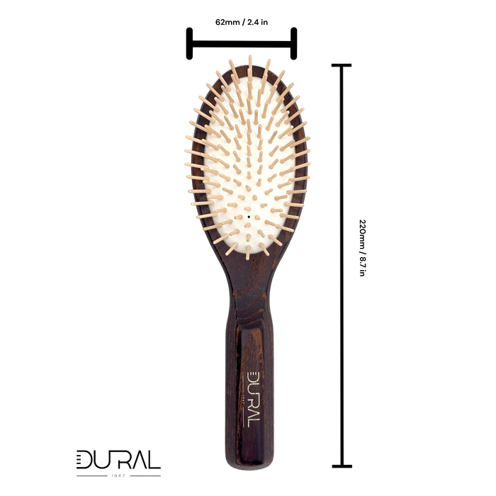 Dural Thermo-wood rubber cushion hair brush with wooden pins