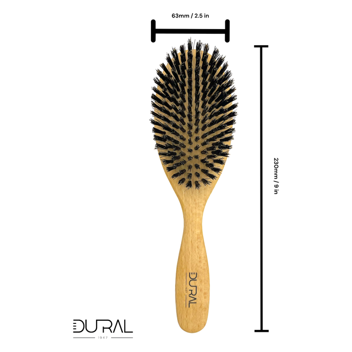 Dural Beech wood hair brush with pure boar bristles - 10 rows