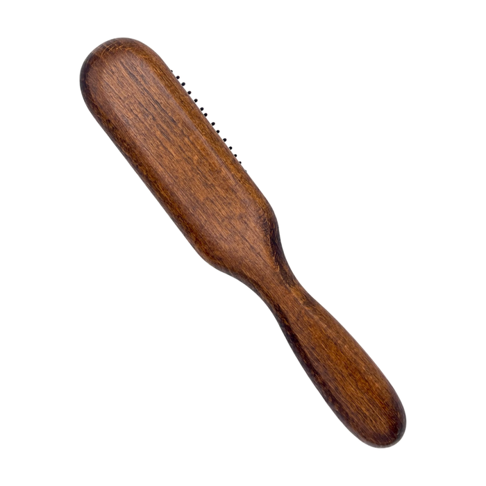 Dural Beech wood rubber cushion hair brush with steel pins and ball tips