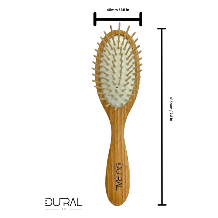 Dural Beech wood rubber cushion hair brush with wooden pins