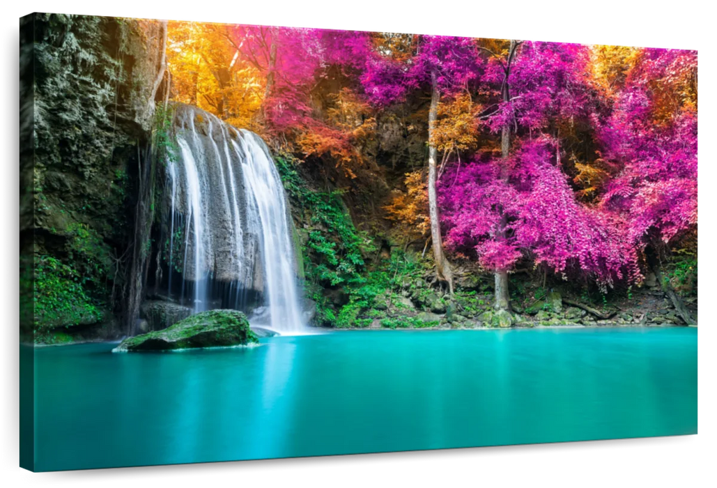 Erawan Waterfall Autumn Scene Wall Art