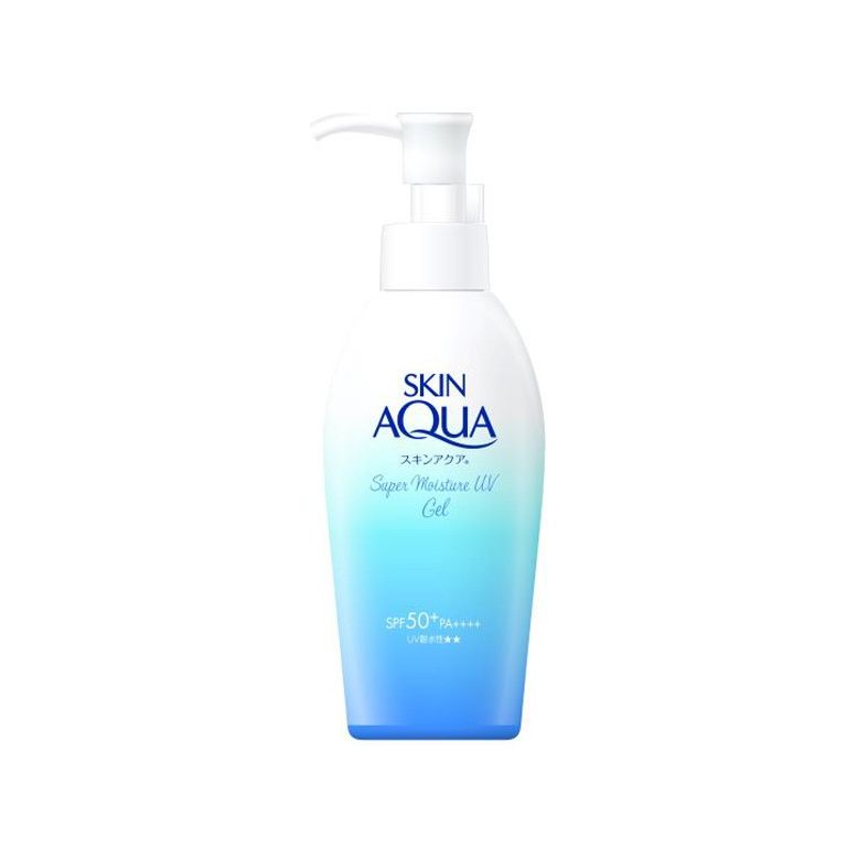AsiaBeautyMall Rohto Skin Aqua UV Super Moisture Gel SPF 50+ PA++++ (With Pump) New Version Sunscreen