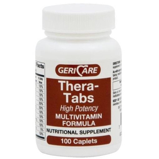 Geri-Care GERI-CARE THERA-TABS M MULTIVITAMIN WITH MINERALS SUPPLEMENT 100 CAPS Vitamins & Supplements