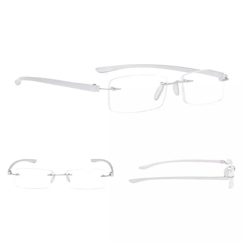 eyekeeper.com Small Lenes Rectangle Reading Glasses Rimless Readers R14001 Eyeglasses