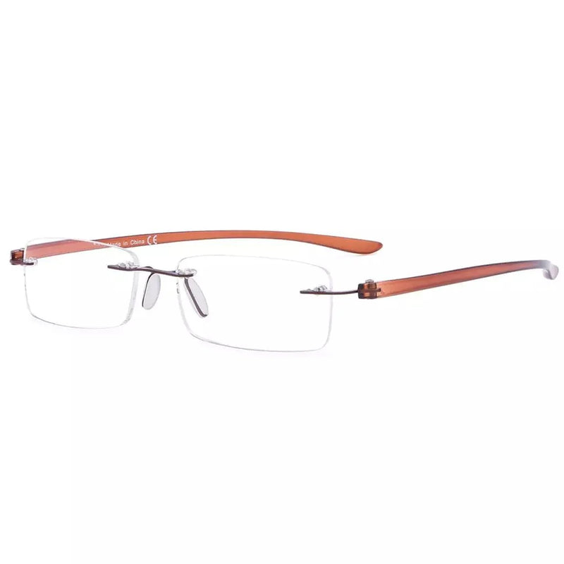 eyekeeper.com Small Lenes Rectangle Reading Glasses Rimless Readers R14001 Eyeglasses