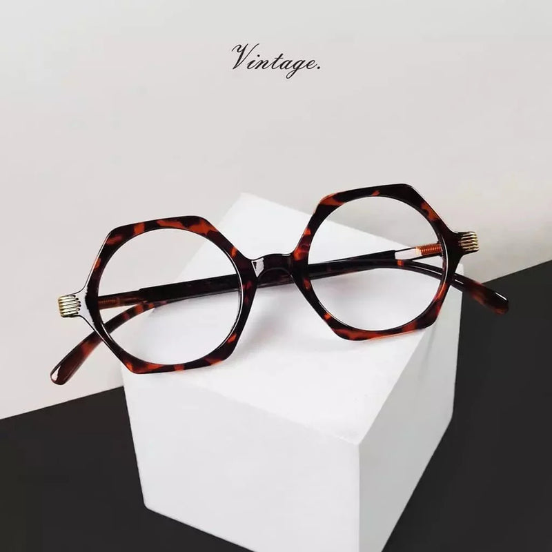eyekeeper.com Small Vintage Polygon Reading Glasses Classic Geometric Readers R2009 Eyeglasses