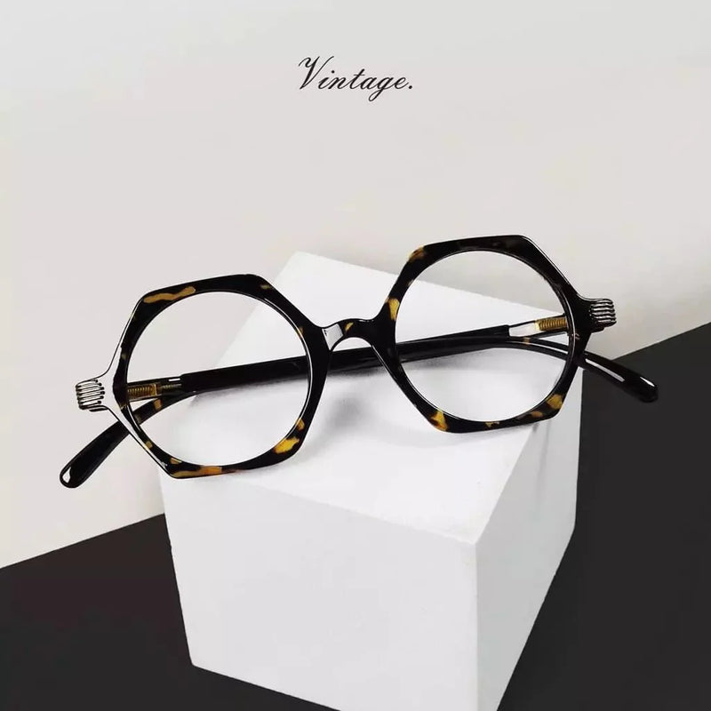 eyekeeper.com Small Vintage Polygon Reading Glasses Classic Geometric Readers R2009 Eyeglasses