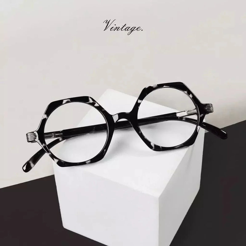 eyekeeper.com Small Vintage Polygon Reading Glasses Classic Geometric Readers R2009 Eyeglasses