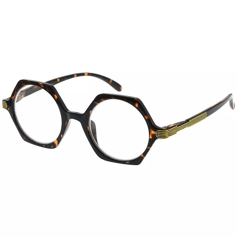 eyekeeper.com Small Vintage Polygon Reading Glasses Classic Geometric Readers R2009 Eyeglasses