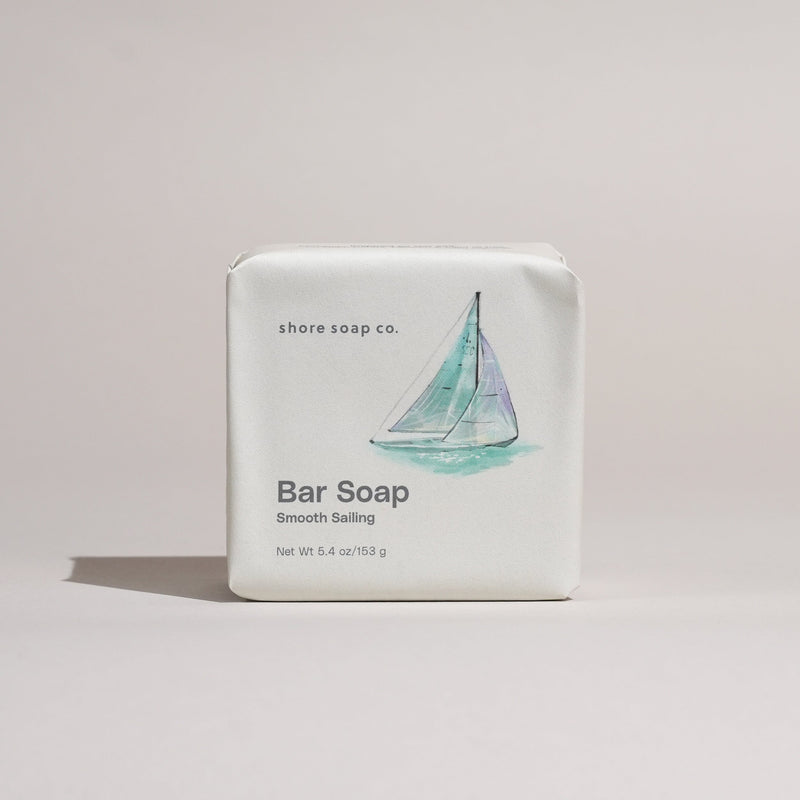 Shore Soap Co. Smooth Sailing Bar Soap Bar Soap Light Gray Single Bar,3 for $24,Travel Size