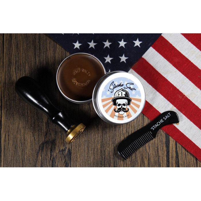 Stache Salt Moustache Wax Smooth Bore - Firme Hold Mustache & Beard Wax